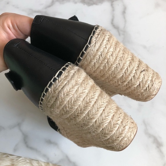 Adalla Platform Espadrille Wedge Sandal Black 10 - Picture 4 of 16